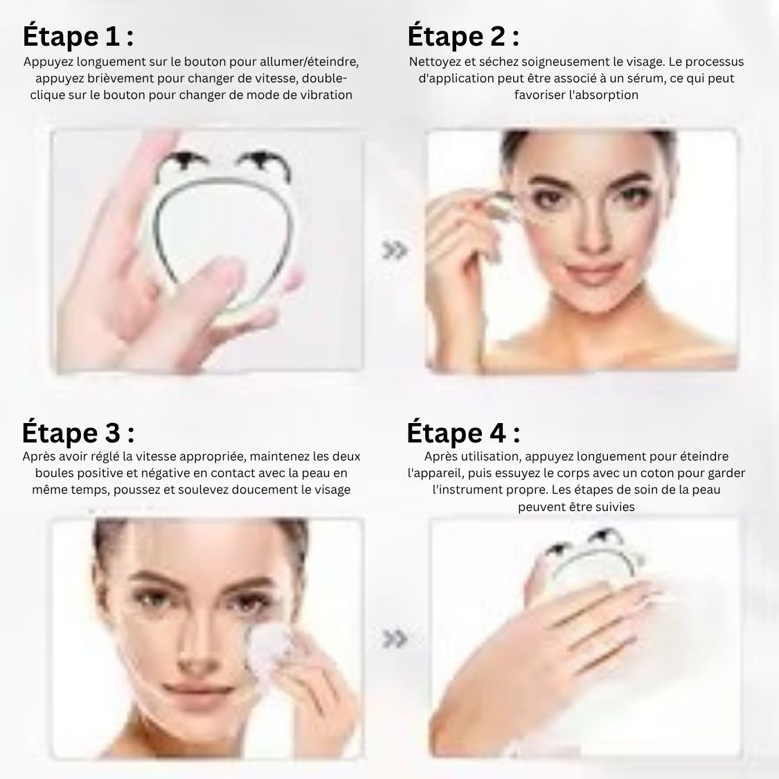 Masseur facial anti-âge, Lifting et Eclat instantané